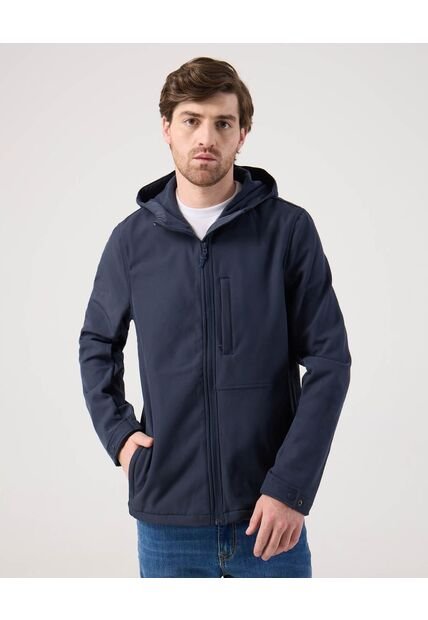 Chaqueta Unicolor Con Bolsillo En Frente   Para Hombre Azul Patprimo