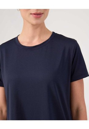 Camiseta Cola De Pato Texturizada  Para Mujer Azul Patprimo