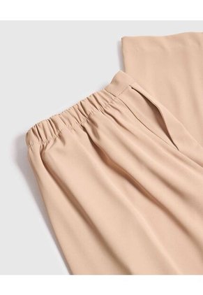 Pantalón Recto Con Quiebre Marcado  Curvy  Para Mujer Café Patprimo