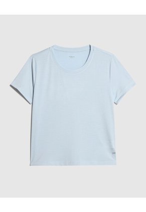 Camiseta Cola De Pato Texturizada  Para Mujer Azul Patprimo