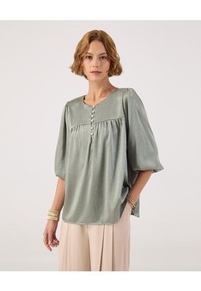 Blusa Para Mujer Manga 3/4 Color Verde Marca Patprimo #30123604