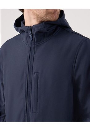 Chaqueta Unicolor Con Bolsillo En Frente Para Hombre Azul Patprimo