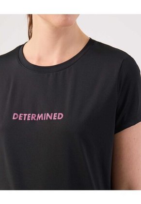 Camiseta Deportiva Con Estampado Para Mujer Negro Patprimo