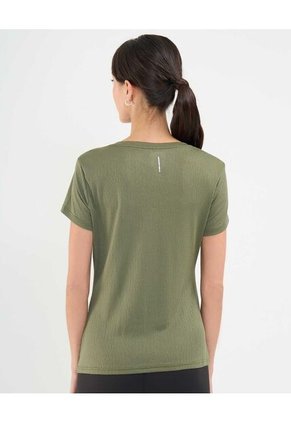 Camiseta Deportiva Cuello En V Para Mujer Verde Patprimo