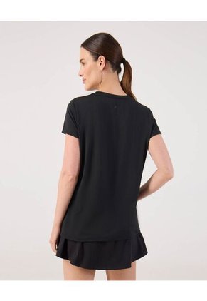 Camiseta Deportiva Con Estampado Para Mujer Negro Patprimo