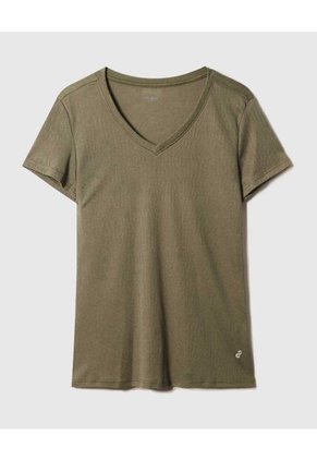 Camiseta Deportiva Cuello En V Para Mujer Verde Patprimo