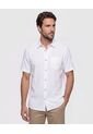 Camisa Manga Corta Texturizada   Para Hombre Blanco Patprimo de Patprimo