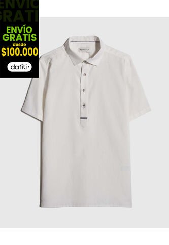 Camisa Para Hombre Manga Corta Sin Bolsillo Color Blanco Marca Patprimo #44013004 Patprimo