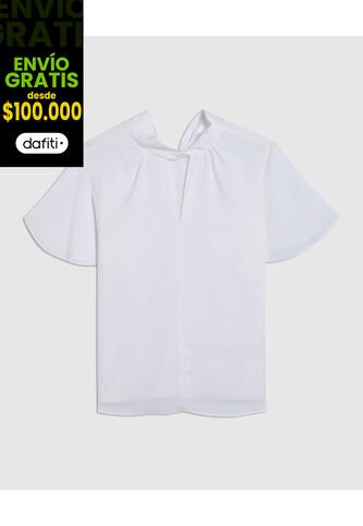 Blusa Para Mujer Manga Corta Color Crudo Marca Patprimo #30123290 Patprimo