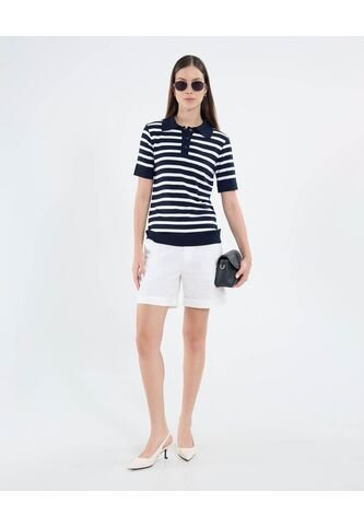 Bermuda Para Mujer Regular Corto Color Blanco Marca Patprimo #30100388 Patprimo