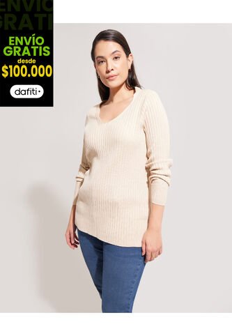 Saco Para Mujer Cuello V Color Beige Marca Patprimo #14330209 Patprimo