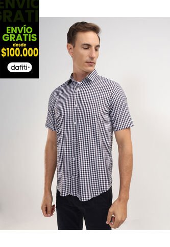 Camisa Para Hombre Manga Corta Con Bolsillo Color Vino Marca Patprimo #44012996 Patprimo