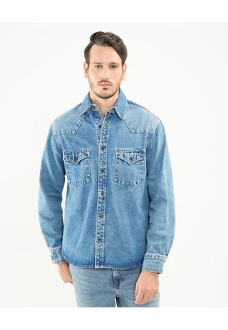 Camisa Para Hombre  Color Azul  Marca Patprimo #44013051 Patprimo