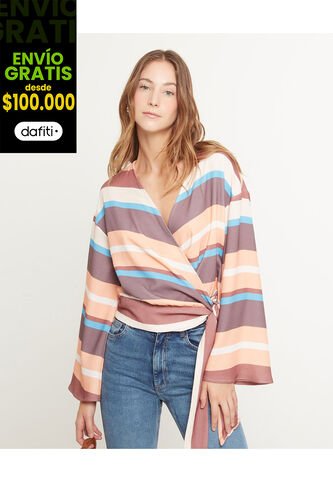 Blusa Para Mujer Manga Larga Color Café  Marca Patprimo #30123244 Patprimo