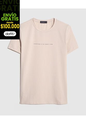 Camiseta Para Mujer Manga Corta Color Beige Marca Patprimo #30093487 Patprimo