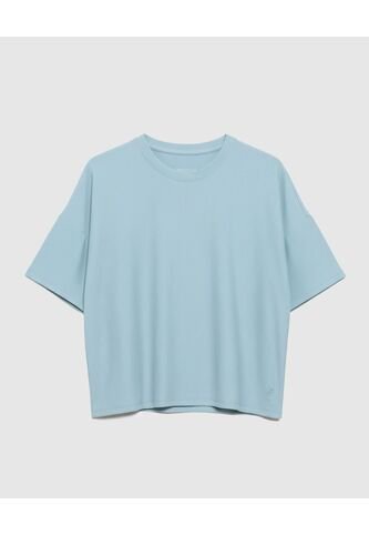 Camiseta Tipo Boxy   Para Mujer Azul Patprimo Patprimo
