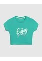 Camiseta Deportiva Con Gráfico Para Niña  Infantil Niña Verde Patprimo de Patprimo