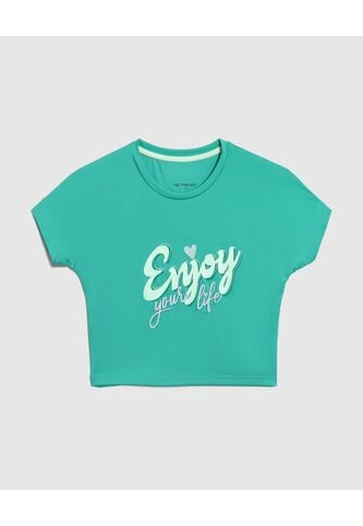 Camiseta Deportiva Con Gráfico Para Niña  Infantil Niña Verde Patprimo Patprimo