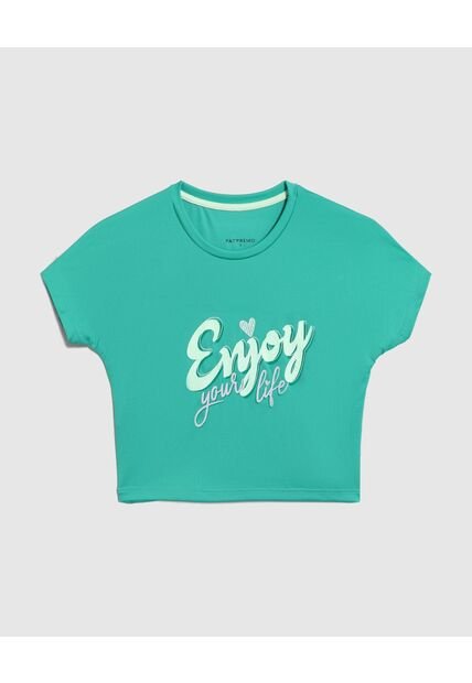 Camiseta Deportiva Con Gráfico Para Niña  Infantil Niña Verde Patprimo