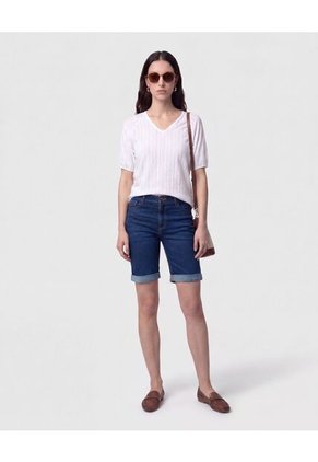 Blusa Cuello En V Manga Raglán Para Mujer Blanco Patprimo