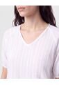Blusa Cuello En V Manga Raglán   Para Mujer Blanco Patprimo de Patprimo