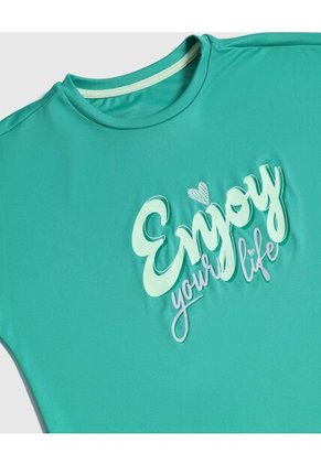 Camiseta Deportiva Con Gráfico Para Niña  Infantil Niña Verde Patprimo