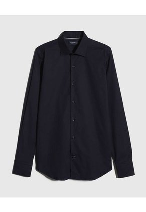 Camisa Para Hombre Manga Larga Sin Bolsillo Cuello Italiano Color Azul  Marca Patprimo #44012582