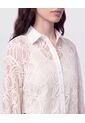 Camisa En Encaje Con Transparencia   Para Mujer Blanco Patprimo de Patprimo
