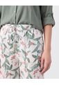 Pantalón Fluido Con Estampado   Para Mujer Verde Patprimo de Patprimo