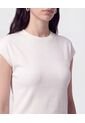 Camiseta Manga Corta Texturizada   Para Mujer Blanco Patprimo de Patprimo
