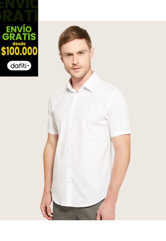 Camisa Para Hombre Manga Corta Con Bolsillo Cuello Casual C Color Blanco Marca Patprimo #44012578 Patprimo