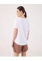 Camiseta Unicolor Deportiva   Para Mujer Blanco Patprimo de Patprimo