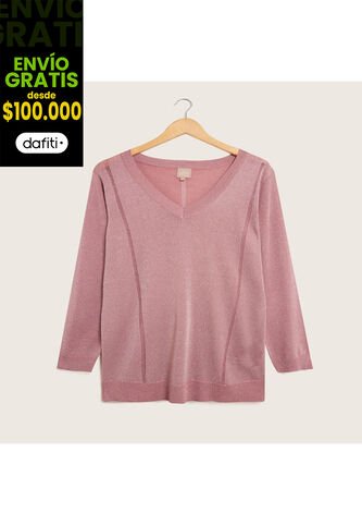 Saco Para Mujer Cuello V Color Rosado Marca Patprimo #14330197 Patprimo