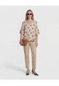 Pantalón Unicolor Tipo Chino   Para Mujer Beige Patprimo de Patprimo