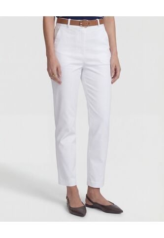 Pantalón Unicolor Tipo Chino   Para Mujer Blanco Patprimo Patprimo