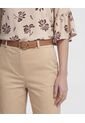 Pantalón Unicolor Tipo Chino   Para Mujer Beige Patprimo de Patprimo