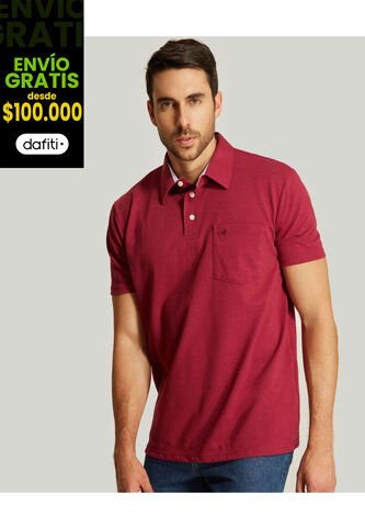 Polo Para Hombre Cuello Maquina Con Bolsillo Color Vino Marca Patprimo #44111091 Patprimo