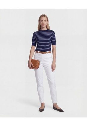 Pantalón Unicolor Tipo Chino   Para Mujer Blanco Patprimo