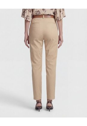Pantalón Unicolor Tipo Chino   Para Mujer Beige Patprimo