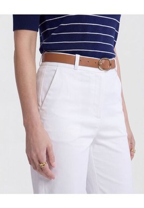 Pantalón Unicolor Tipo Chino   Para Mujer Blanco Patprimo