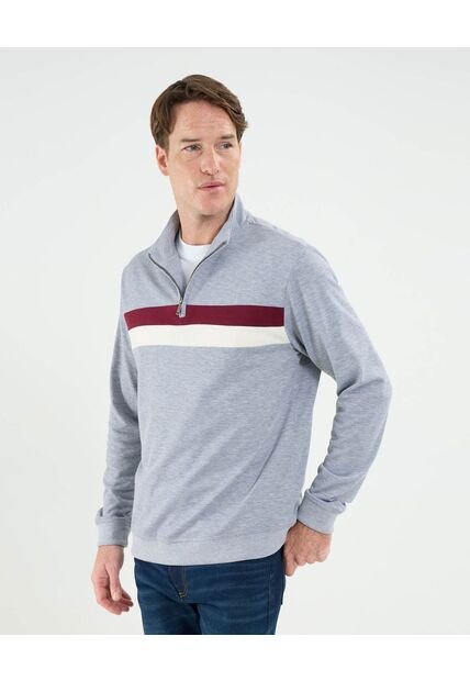 Buzo Para Hombre Cuello Alto O Cuello Tortuga Color Gris Marca Patprimo #44060306