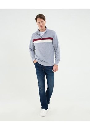 Buzo Para Hombre Cuello Alto O Cuello Tortuga Color Gris Marca Patprimo #44060306