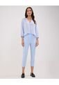 Pantalon Capri Unicolor  Para Mujer Azul Patprimo de Patprimo