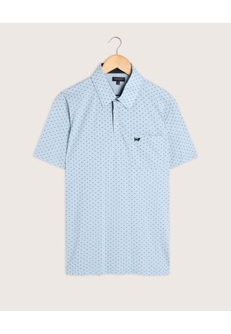 Polo Estampada Cuello Duro , Con Bolsillo  Para Hombre Azul Patprimo Patprimo