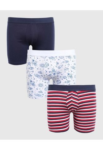 Boxer Infantil Niño Filete Medio Color Azul Marca Patprimo #66000115 Patprimo