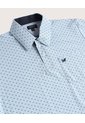 Polo Estampada Cuello Duro , Con Bolsillo  Para Hombre Azul Patprimo de Patprimo
