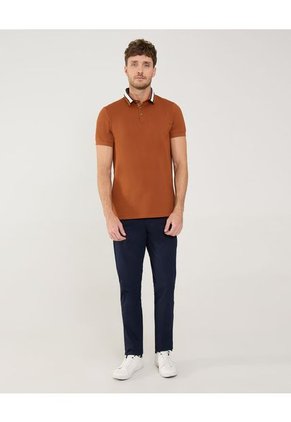 Polo Para Hombre Cuello Tejido Sin Bolsillo Color Naranja Marca Patprimo #44112660