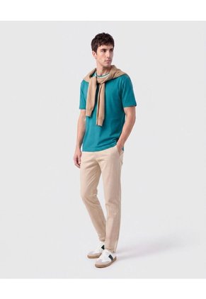 Camiseta Cuello Con Detalle Para Hombre Para Hombre Verde Patprimo