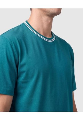 Camiseta Cuello Con Detalle Para Hombre Para Hombre Verde Patprimo