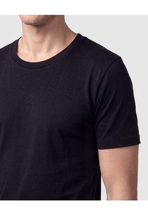 Camiseta Manga Corta Cuello Redondo Hombre  Para Hombre Negro Patprimo